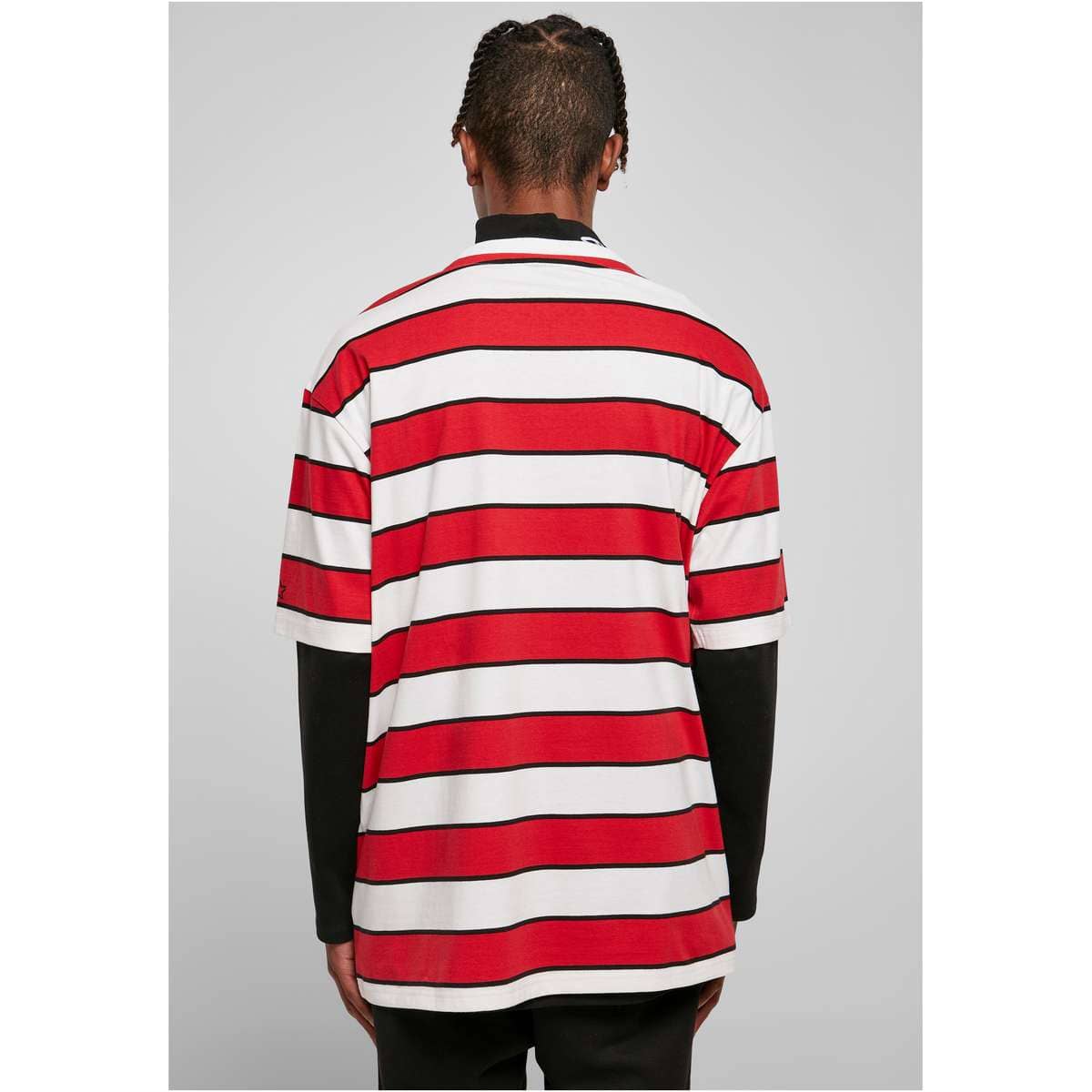 STARTER MEN’S OVERSIZE FIT COTTON BLOCK STRIPES TEE
