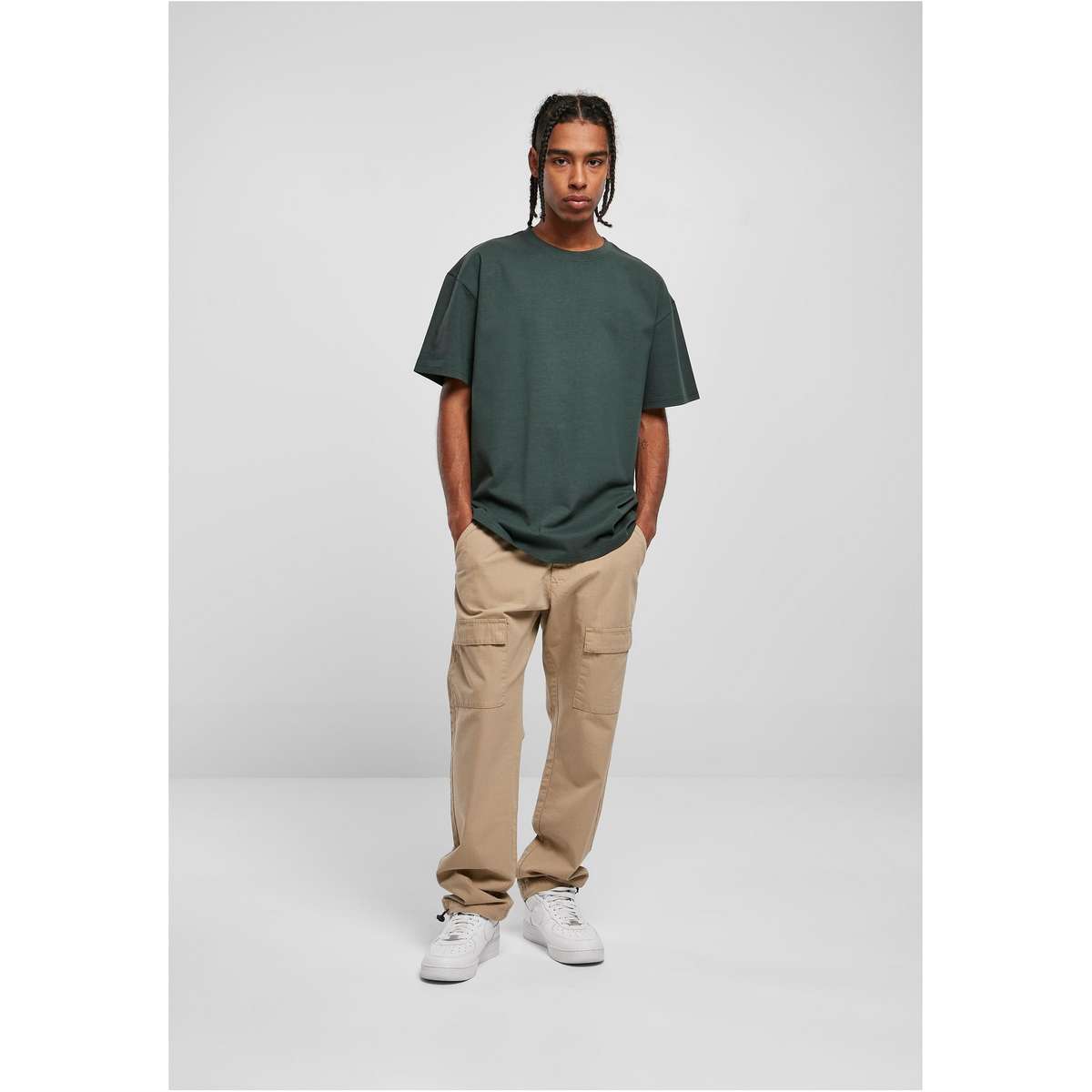 URBAN CLASSICS MEN΄S HEAVY OVERSIZE FIT COTTON TEE TB1778 BOTTLEGREEN