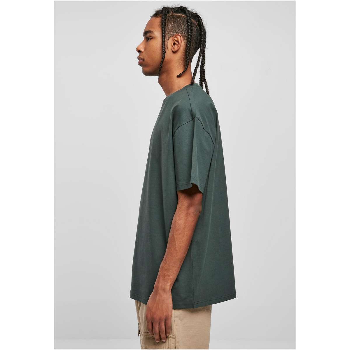URBAN CLASSICS MEN΄S HEAVY OVERSIZE FIT COTTON TEE TB1778 BOTTLEGREEN
