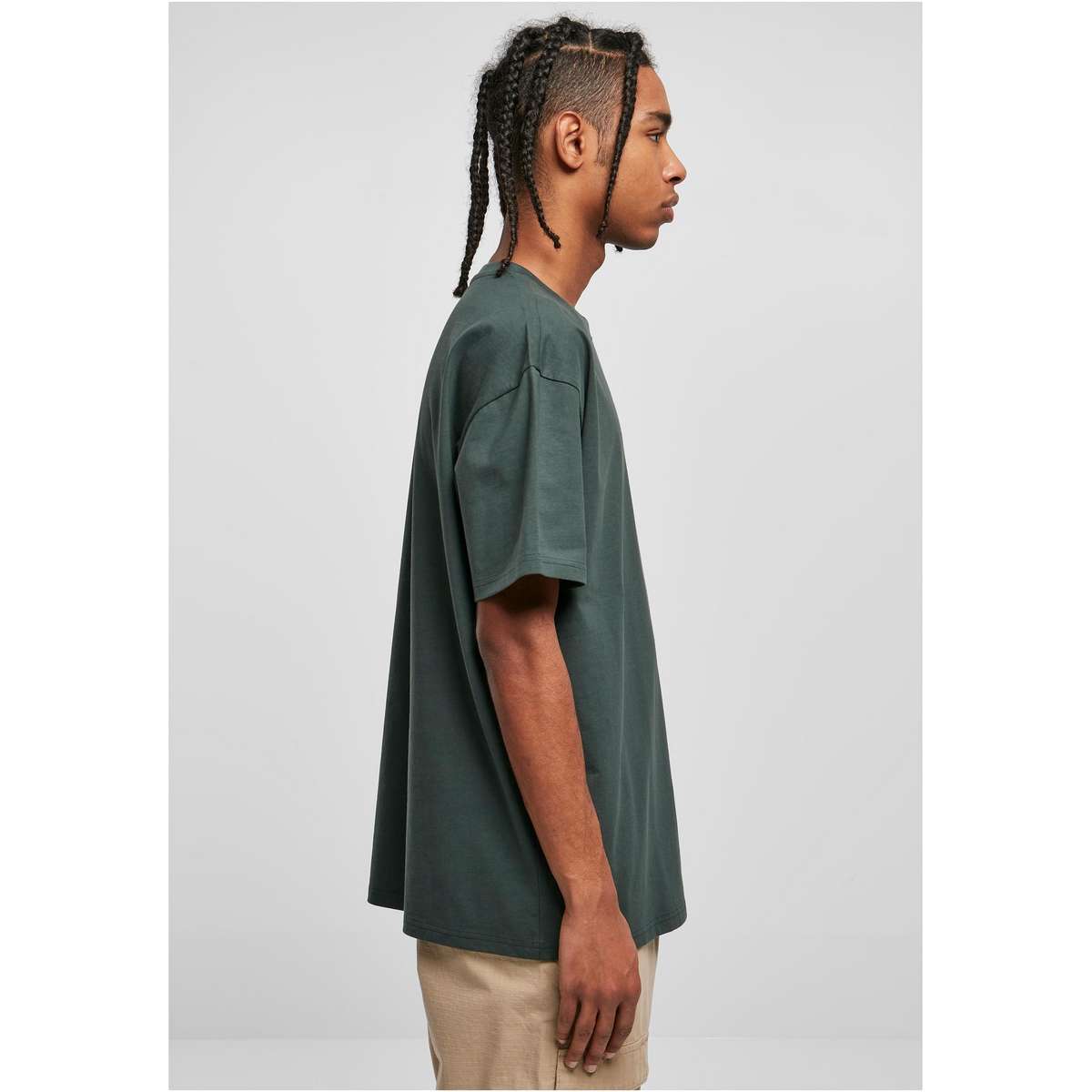 URBAN CLASSICS MEN΄S HEAVY OVERSIZE FIT COTTON TEE TB1778 BOTTLEGREEN