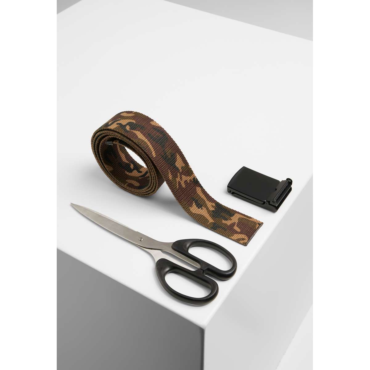 URBAN CLASSICS UNISEX CANVAS BELTS TB305 WOODCAMO/BLACK