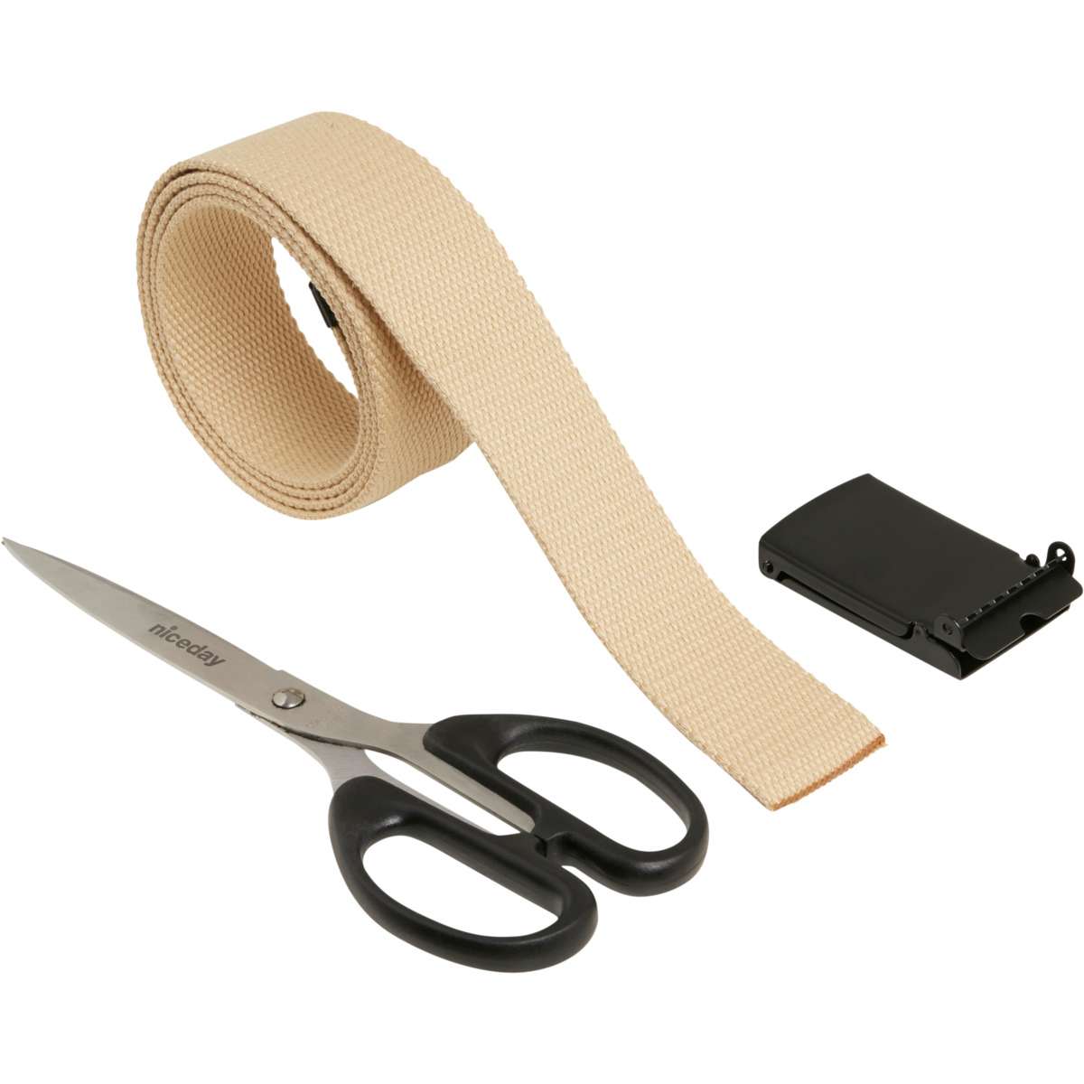 URBAN CLASSICS UNISEX CANVAS BELTS TB305 BEIGE/BLACK