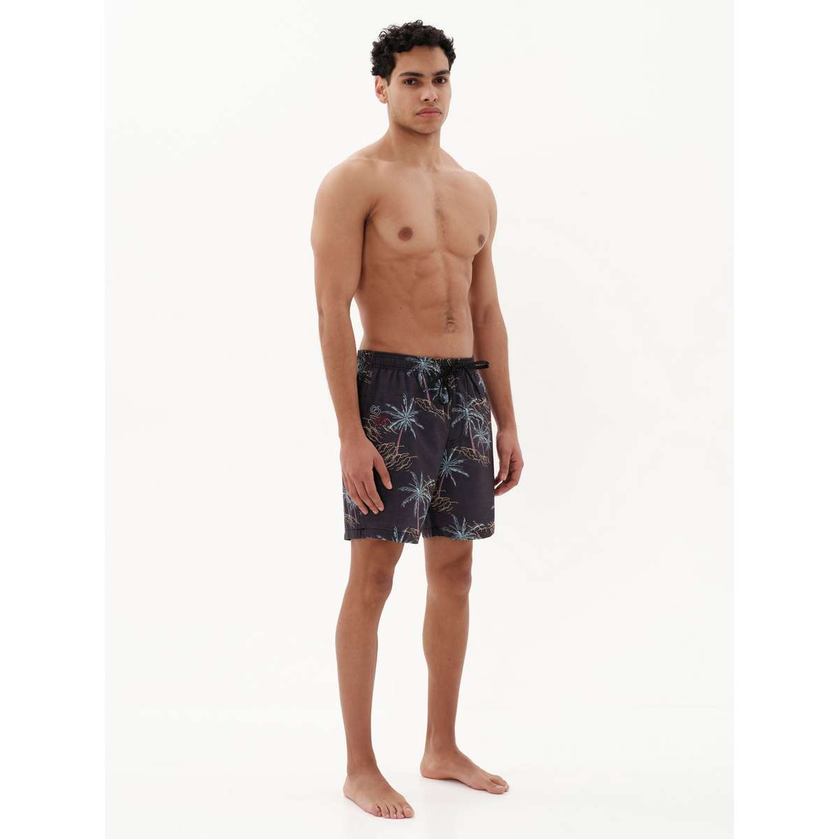 EMERSON MEN’S REGULAR FIT POLYESTER ΕΜΠΡΙΜΕ ΜΑΓΙΟ VOLLEY 43cm 231.EM504.31 PR351 OFF BLACK