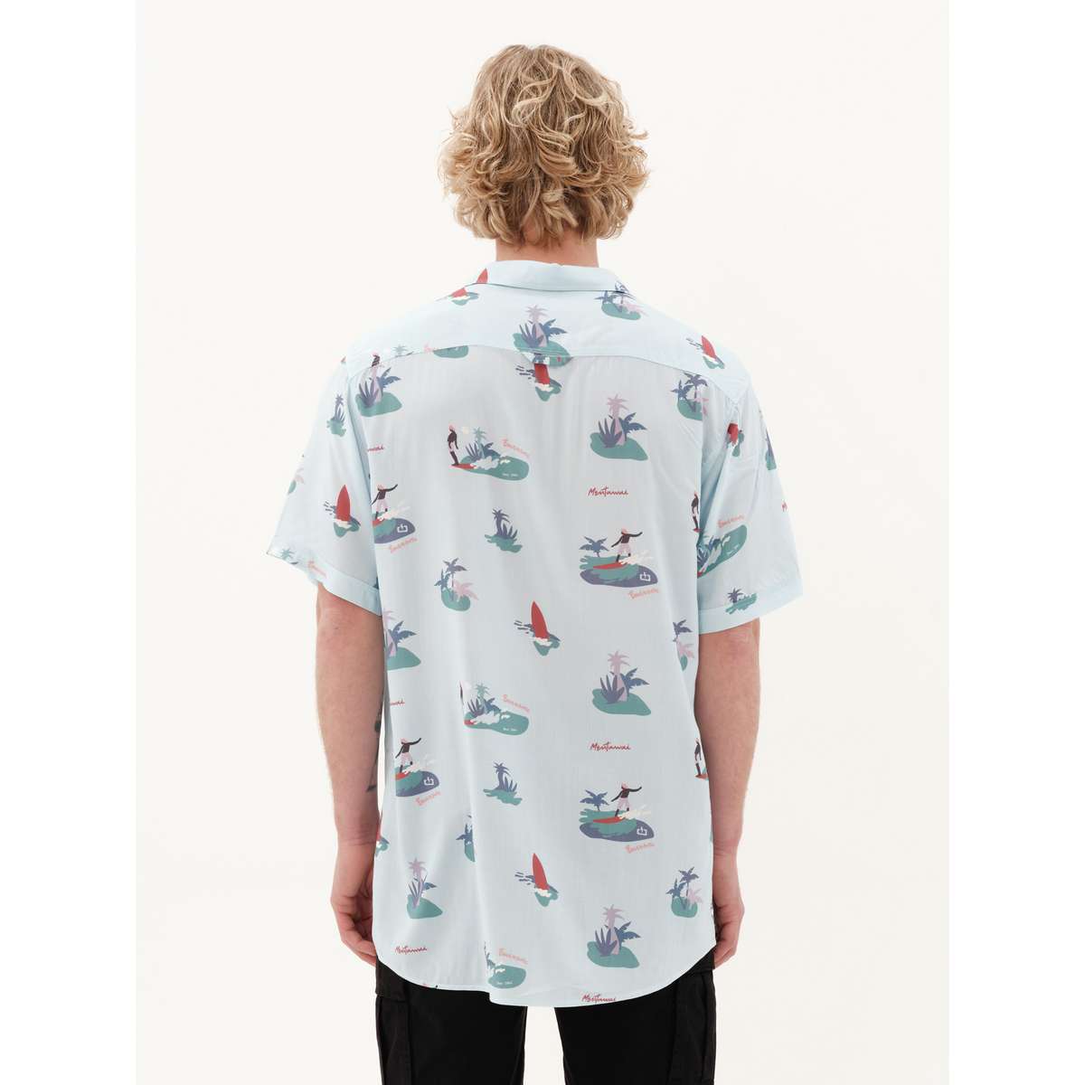 EMERSON MEN’S REGULAR FIT VISCOSE ΚΟΝΤΟΜΑΝΙΚΟ ΠΟΥΚΑΜΙΣΟ ΜΕ ΜΟΤΙΒΟ