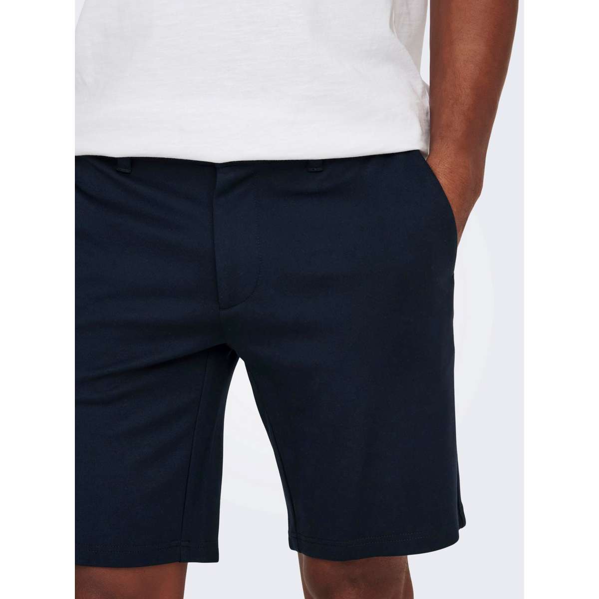 ONLY & SONS MEN’S REGULAR FIT COTTON CHINO SHORTS BLUE 22018667 NIGHT SKY 