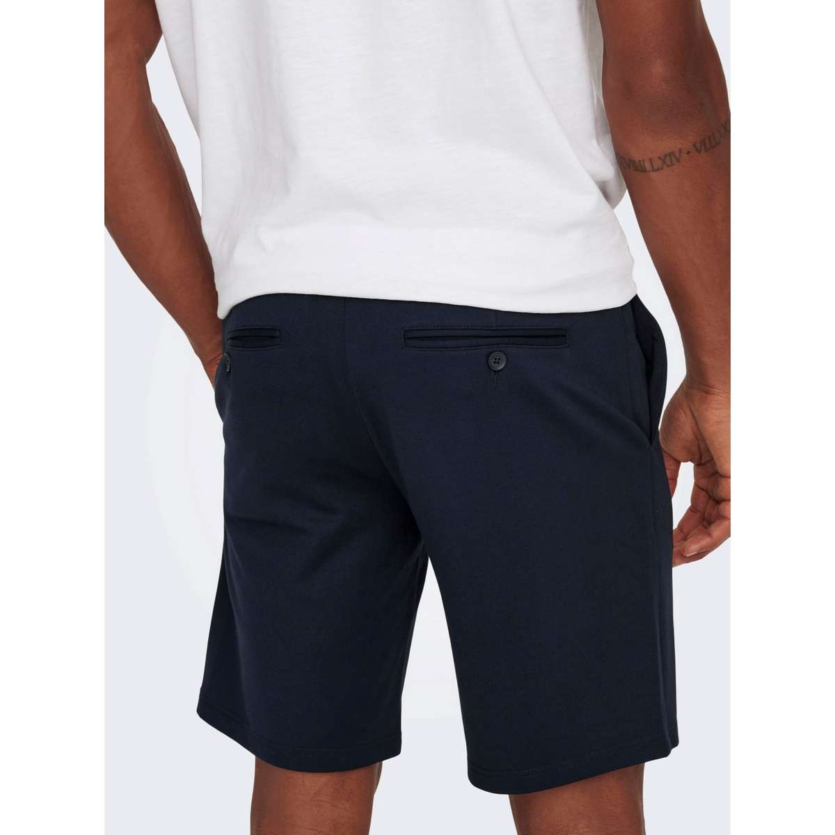 ONLY & SONS MEN’S REGULAR FIT COTTON CHINO SHORTS BLUE 22018667 NIGHT SKY 