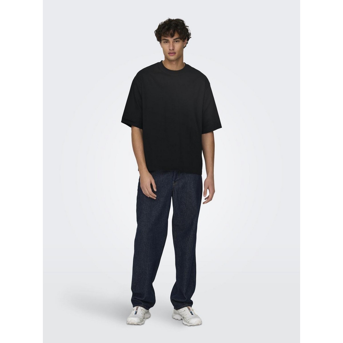 ONLY & SONS MEN΄S OVERSIZE FIT COTTON ROUND NECK T-SHIRT 22027787 BLACK