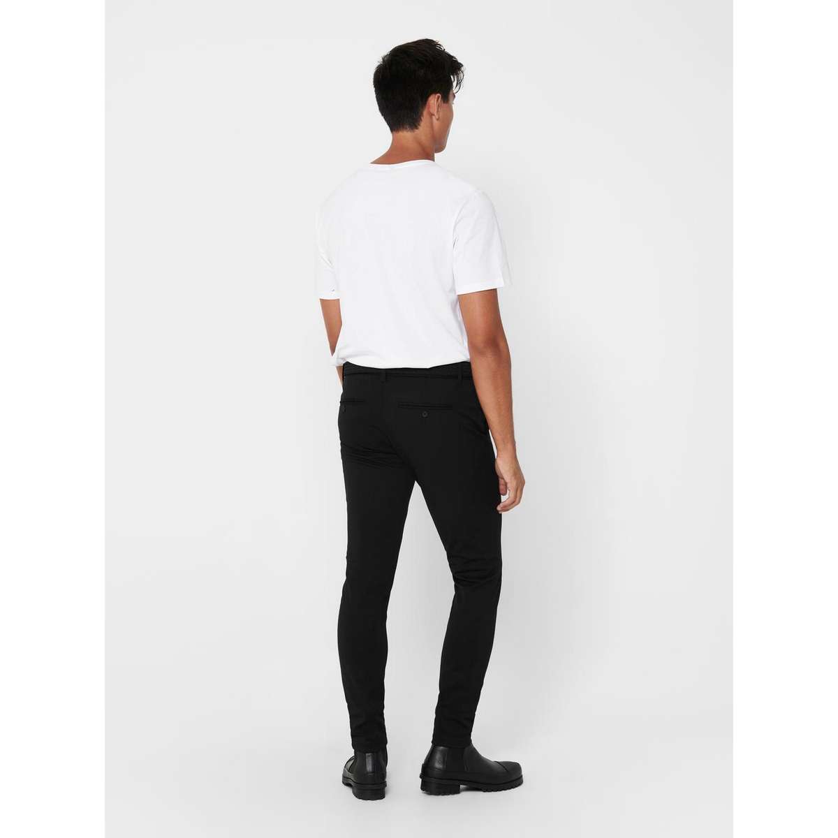 ONLY & SONS SLIM FIT PANT ONSMARK CHINOS 22010209 BLACK - Μαύρο - W33 L32