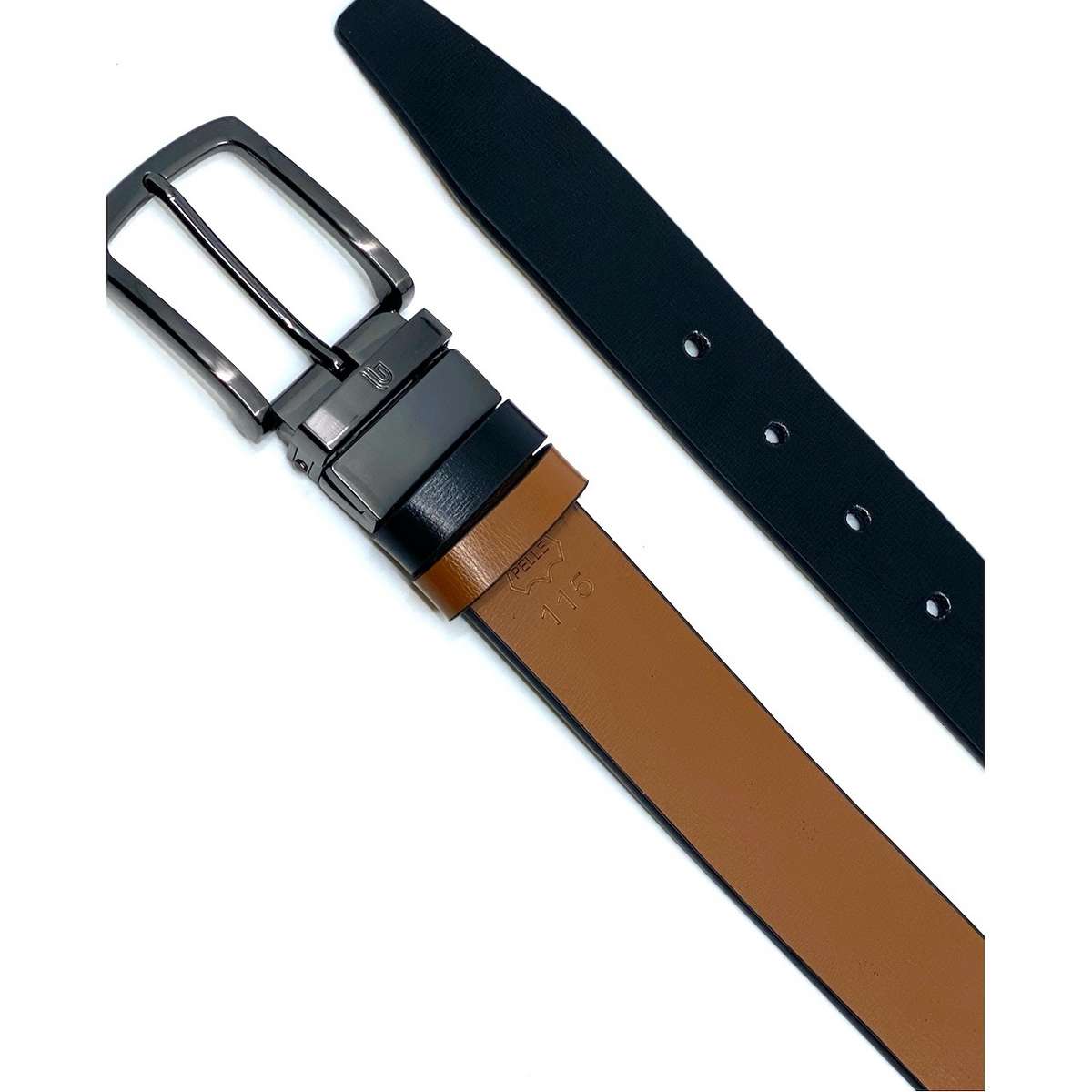 LEGEND ACCESSORIES ΑΝΔΡΙΚΗ ΔΕΡΜΑΤΙΝΗ ΖΩΝΗ ΔΙΠΛΗΣ ΟΨΕΩΣ ΜΑΥΡΟ ΜΕ ΤΑΜΠΑ LGD-34
