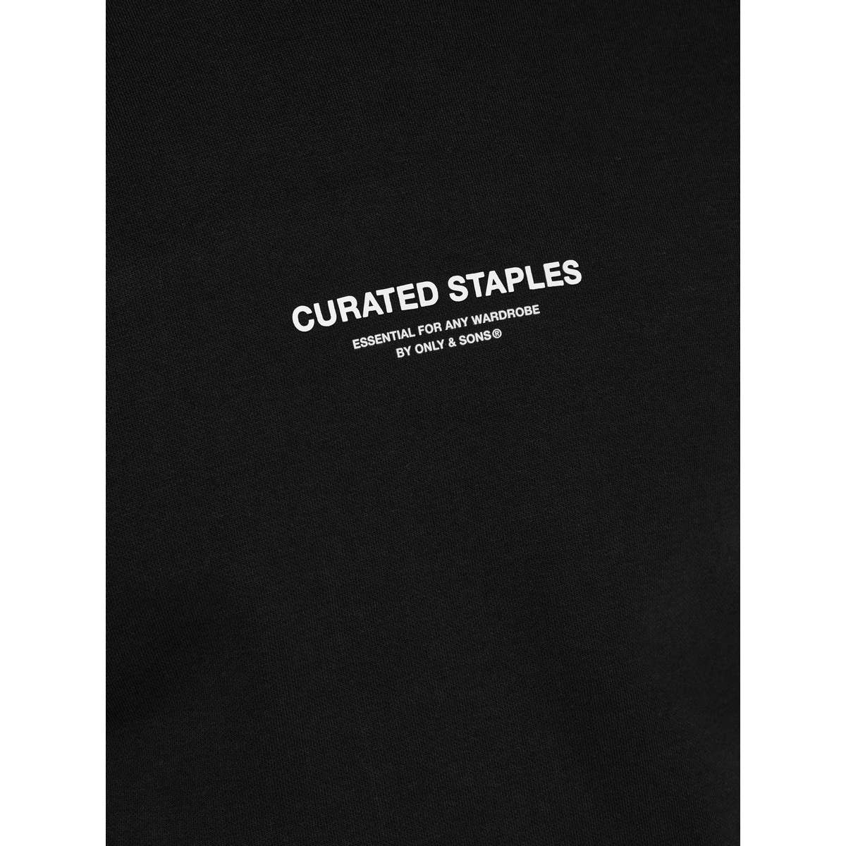 ONLY & SONS MEN΄S REGULAR FIT COTTON AUTHENTIC CREW NECK SWEAT 22030923 BLACK