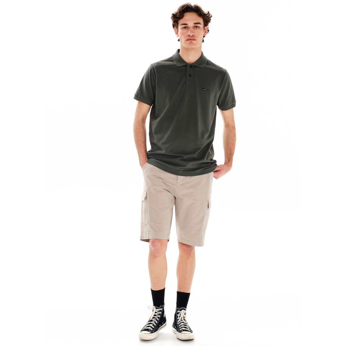 EMERSON MEN΄S REGULAR FIT COTTON ΚΟΝΤΟΜΑΝΙΚΗ ΜΠΛΟΥΖΑ POLO 241.EM35.59 PINE
