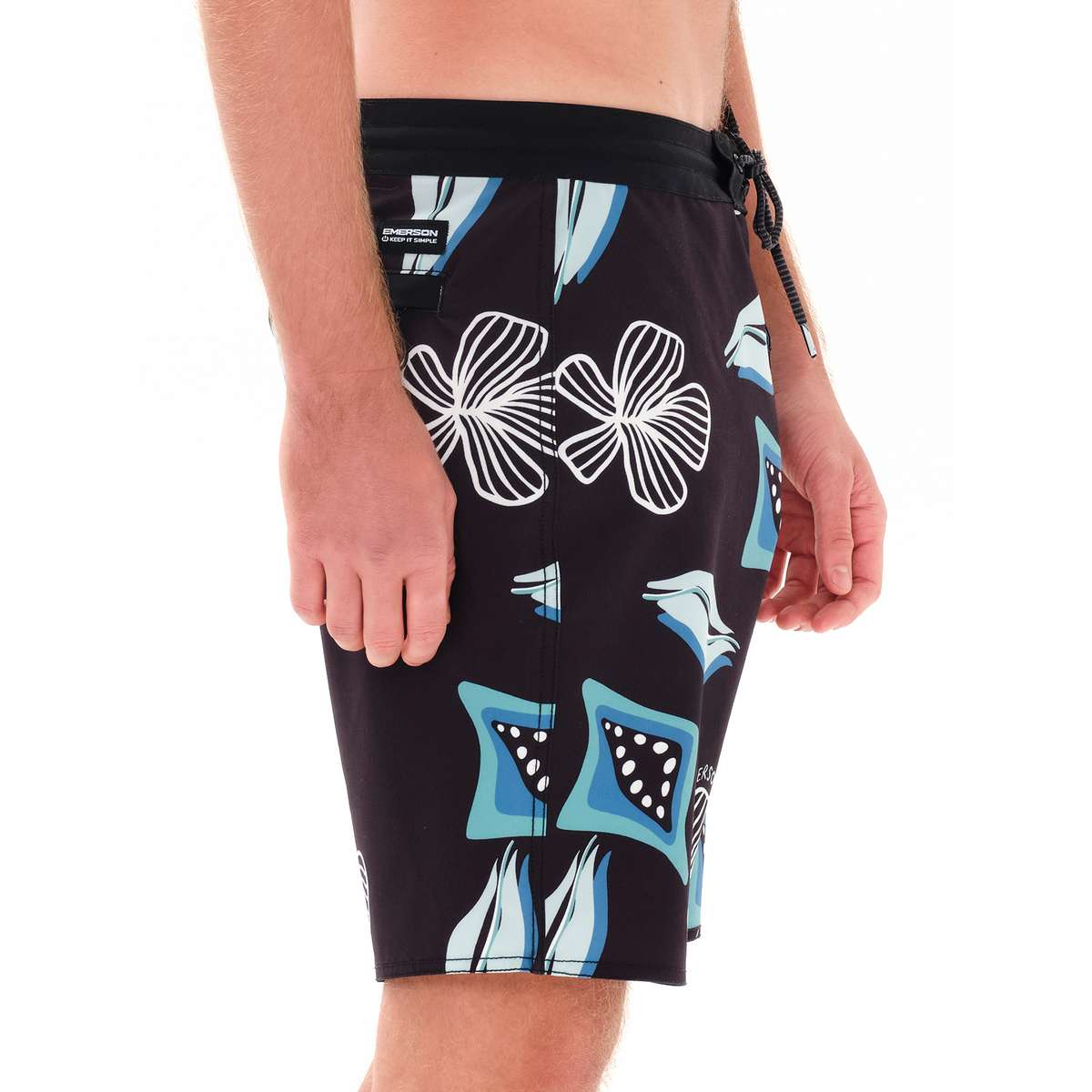 EMERSON MEN΄S REGULAR FIT POLYESTER BOARDSHORTS 49cm BLACK