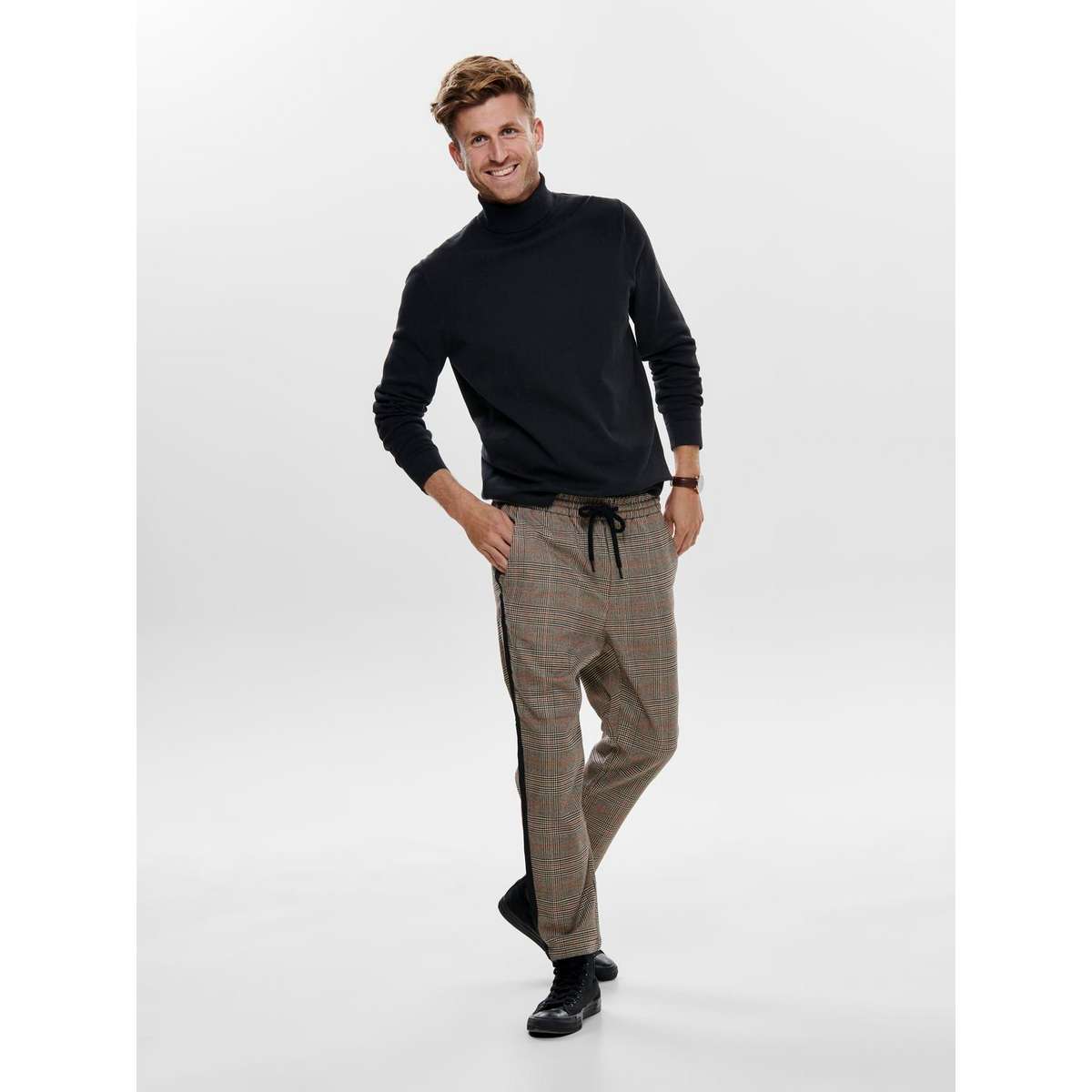 ONLY & SONS MEN΄S REGULAR FIT ALEX COTTON KNIT 22014750 BLACK
