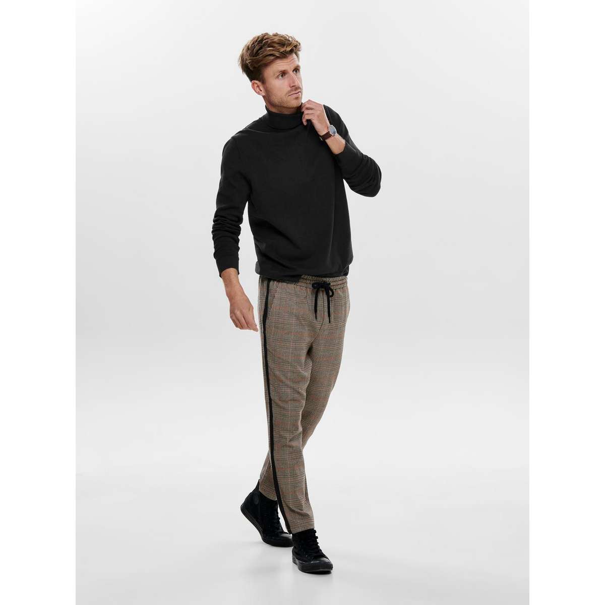 ONLY & SONS MEN΄S REGULAR FIT ALEX COTTON KNIT 22014750 BLACK