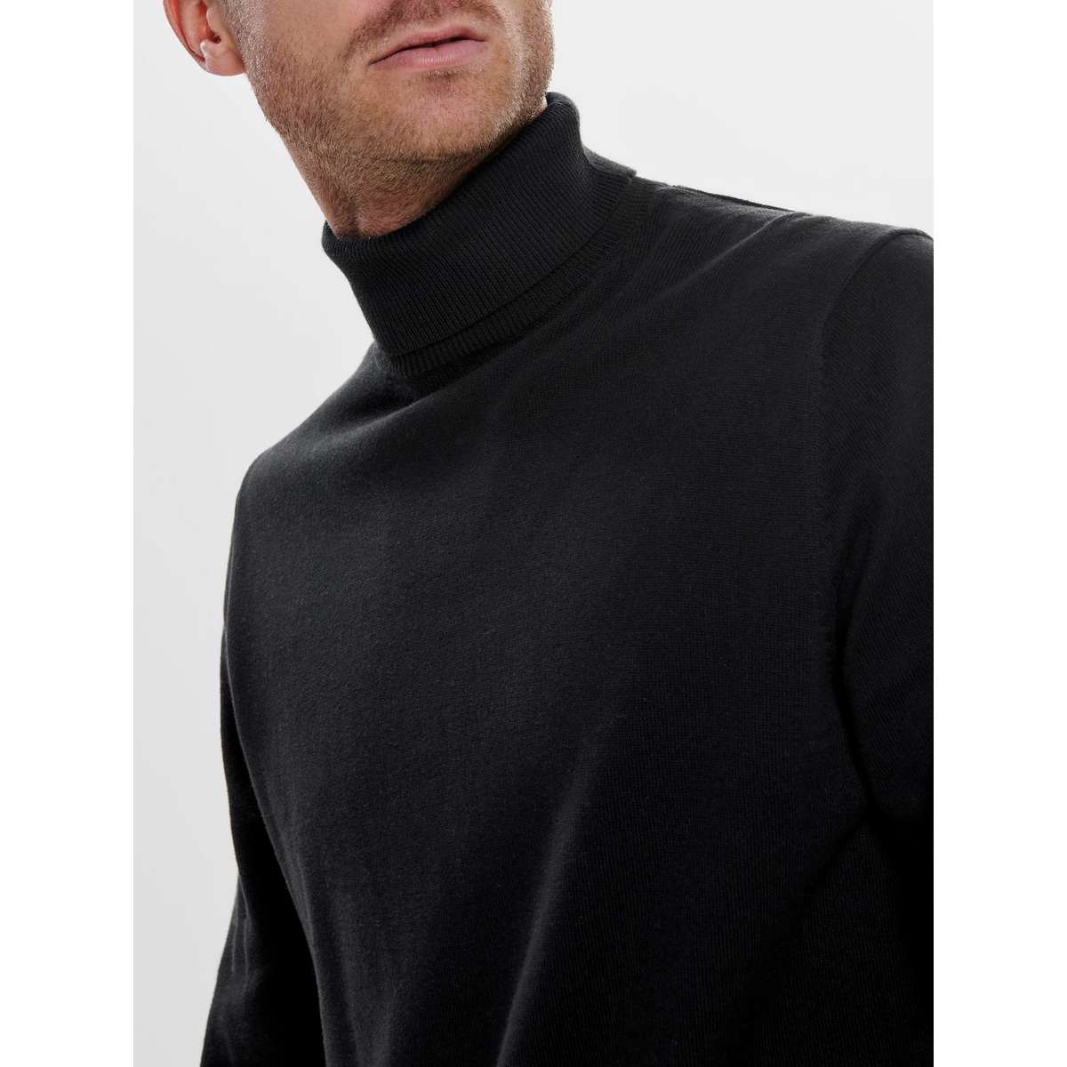ONLY & SONS MEN΄S REGULAR FIT ALEX COTTON KNIT 22014750 BLACK