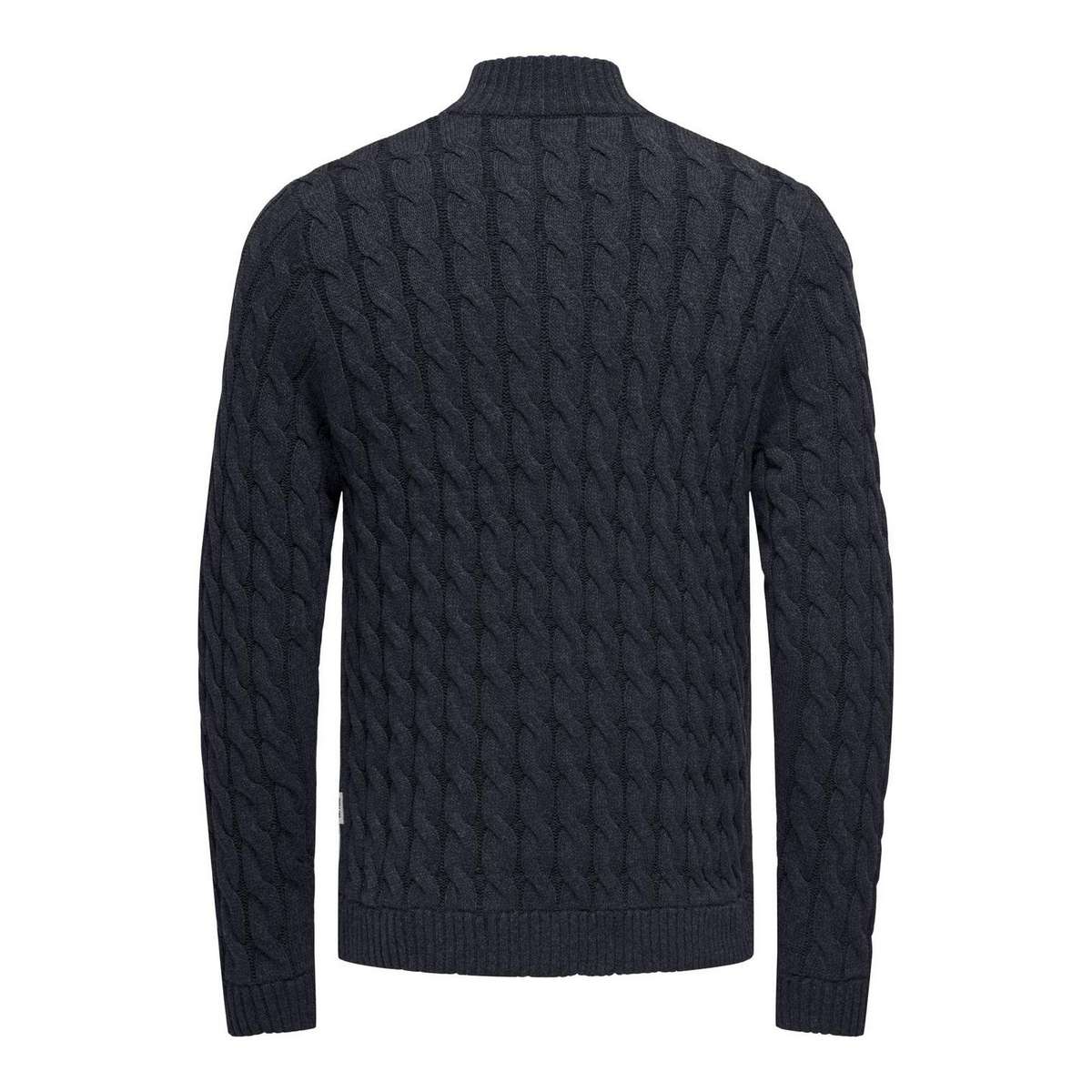 ONLY & SONS MEN΄S REGULAR FIT COTTON KICKER LIFE HALF ZIP KNIT 22031012 DARK NAVY