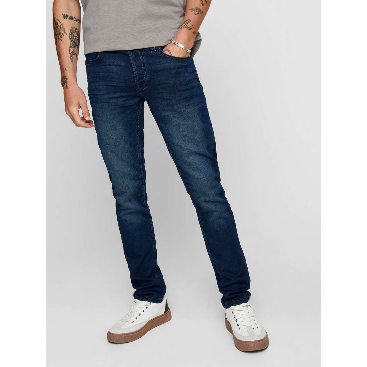 ONLY & SONS MEN΄S SLIM FIT COTTON JEANS 22010431 BLUE - Μπλε - W33 L34