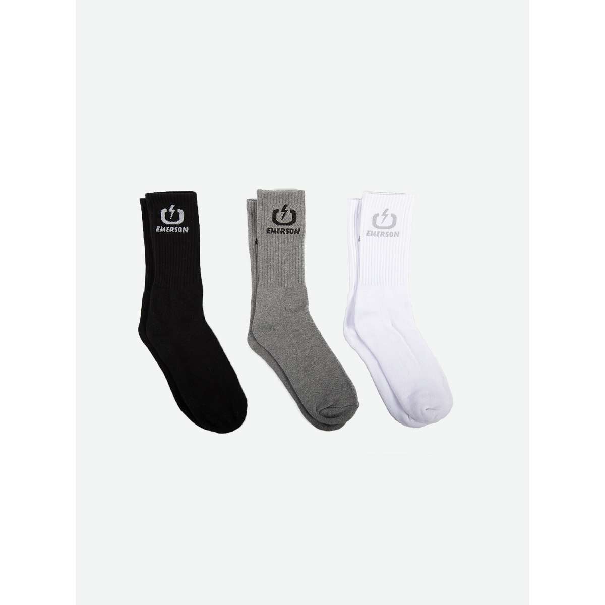 EMERSON ΚΛΑΣΙΚΕΣ ΚΑΛΤΣΕΣ ΜΕΣΑΙΟΥ ΥΨΟΥΣ COTTON 202.EU08.03 MULTICOLOR - Μαύρο / Γκρι / Λευκό - 39-42