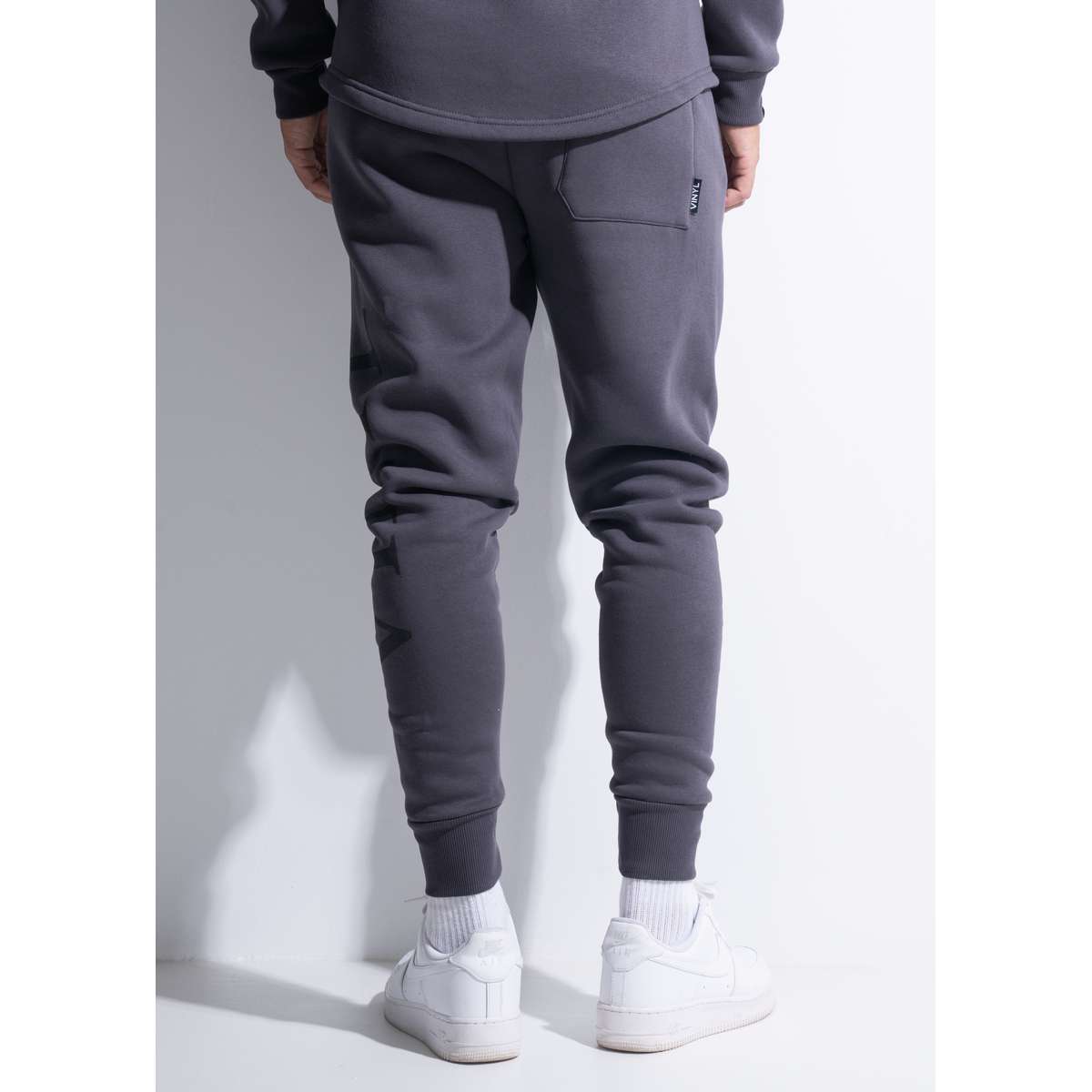 VINYL ART CLOTHING MEN΄S REGULAR FIT COTTON SIDE LOGO SWEATPANT GREY