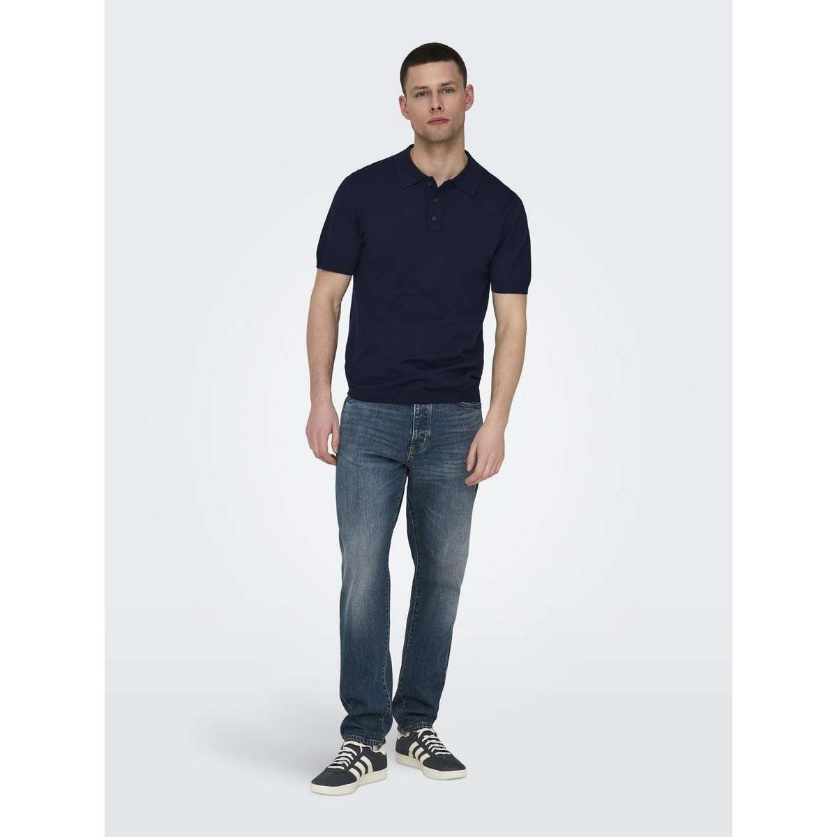 ONLY & SONS MEN΄S REGULAR FIT COTTON POLO KNIT 22022219 DARK NAVY