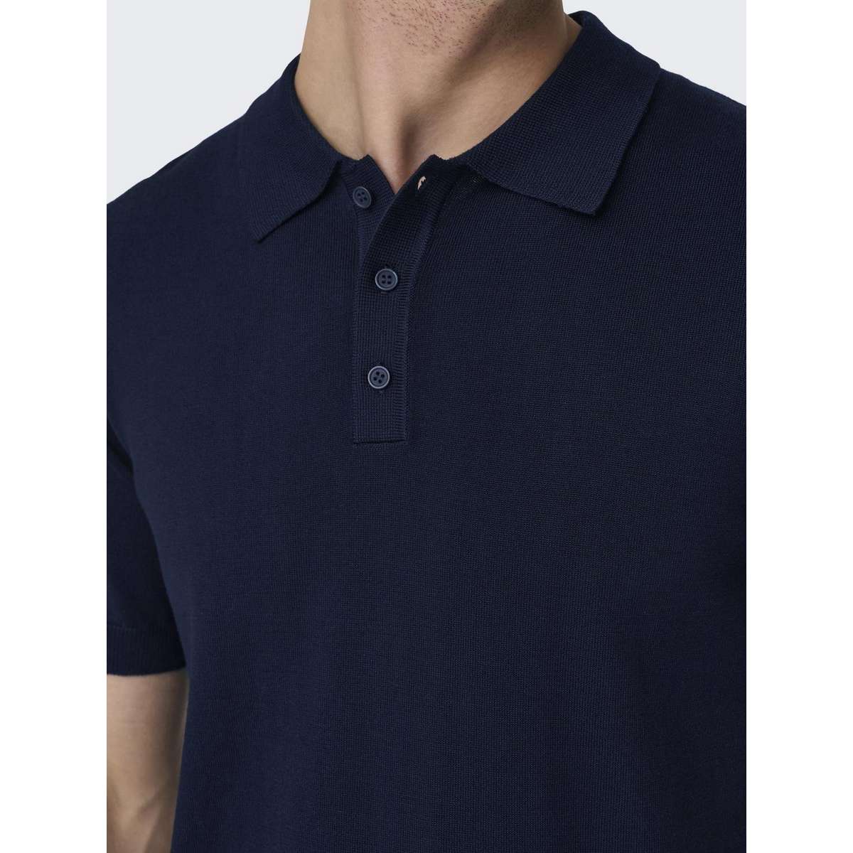 ONLY & SONS MEN΄S REGULAR FIT COTTON POLO KNIT 22022219 DARK NAVY