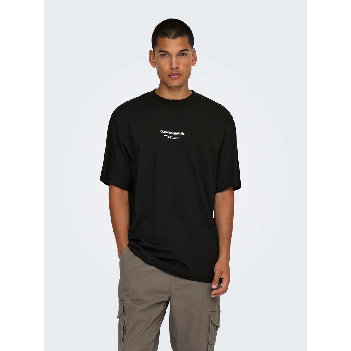 ONLY & SONS MEN΄S RELAXED FIT COTTON T-SHIRT 22030925 BLACK