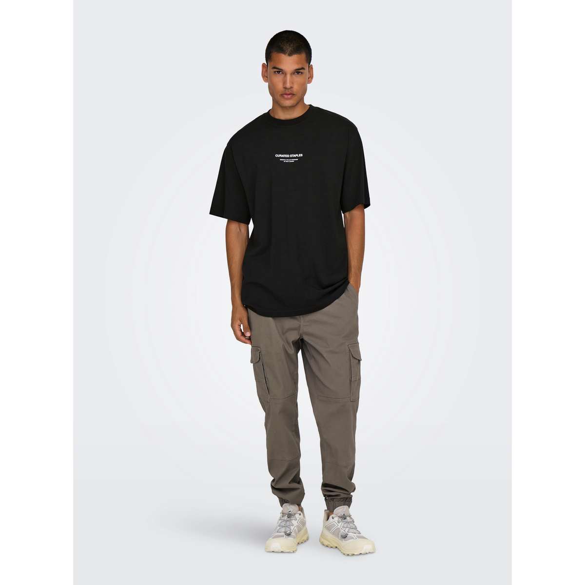 ONLY & SONS MEN΄S RELAXED FIT COTTON T-SHIRT 22030925 BLACK