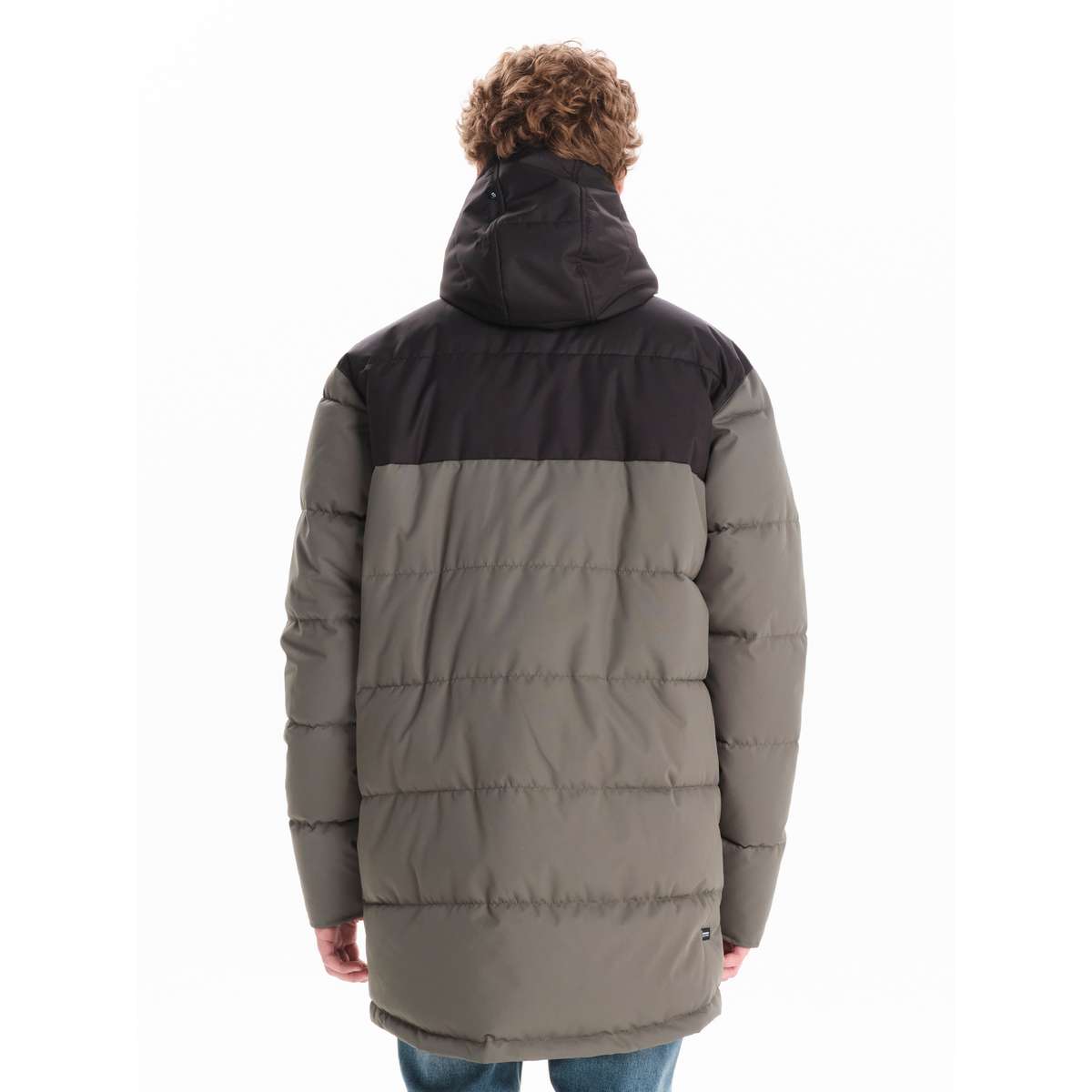 EMERSON MEN΄S REGULAR FIT POLYESTER HOODED PUFFER JACKET 242.EM10.68 OLIVE/BLACK