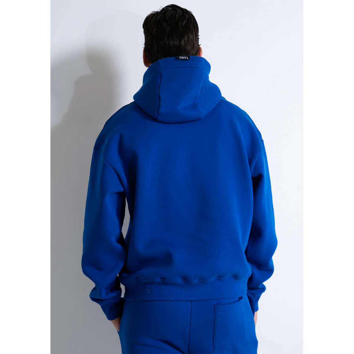 VINYL ART CLOTHING MEN΄S REGULAR FIT COTTON NEEDLECRAFT LOGO HOODIE BLUE