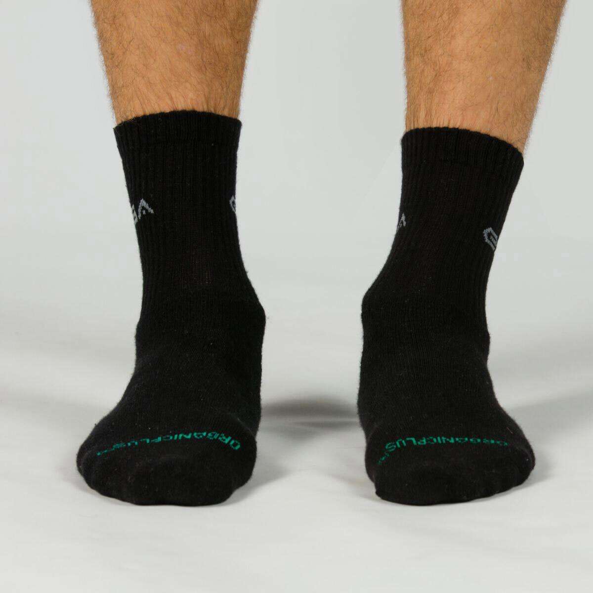 GSA MEN΄S ORGANICPLUS [+] SPORTS SOCKS X3 FULLY CUSHIONED CREW / 3PACK BLACK 8181003-01